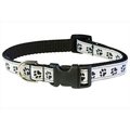 Sassy Dog Wear Sassy Dog Wear PUPPY PAWS-BLACK-WHT3-C Puppy Paws Dog Collar; Black & White - Medium PUPPY PAWS-BLACK/WHT3-C